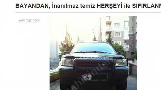 Eşinin arabası için öyle bir ilan verdi ki