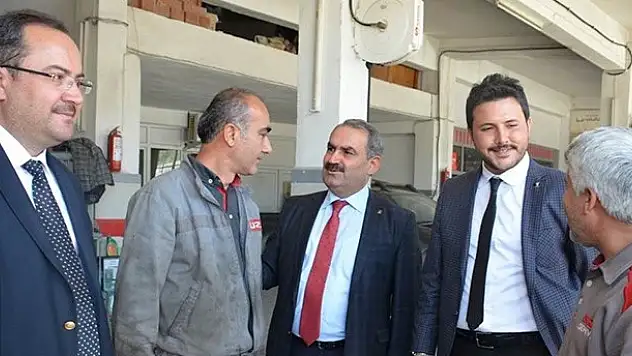 Etyemez ve Kaya Ereğli'de sanayi esnafını ziyaret etti