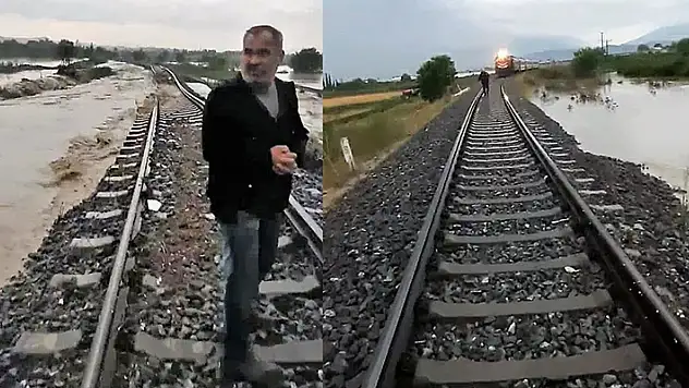 Faciadan dönüldü: Selin çökerttiği bölüme yaklaşan tren, vatandaşlar tarafından son anda durduruldu
