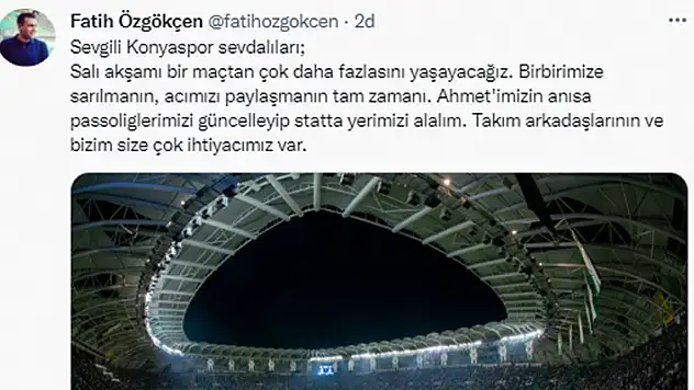 Fatih Özgökçen'den taraftara Adana Demirspor maçı çağrısı