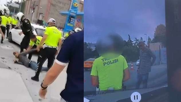 Fatih'te yabancı uyruklu şahıs polise bıçakla saldırdı! Kıl payı kurtuldu