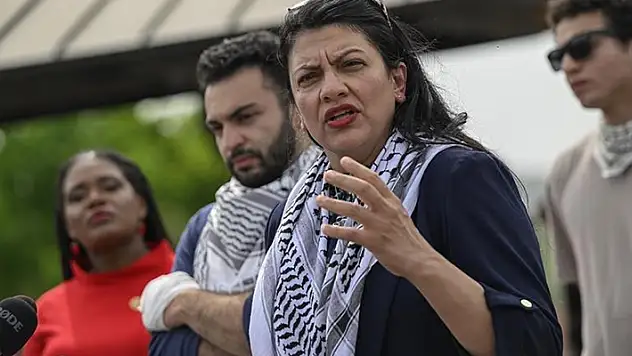 Filistin kökenli ABD Kongre Üyesi Tlaib, katıldığı seçim çalışmasında Harris'e destek istemedi