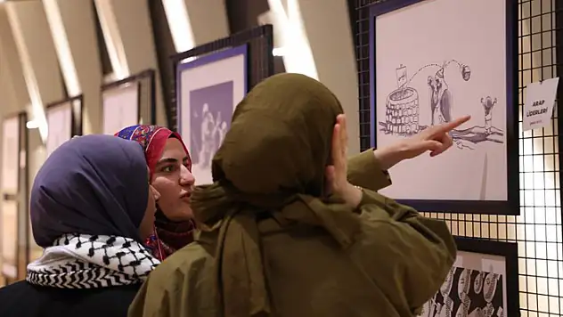 Filistinli Karikatürist Naci El-Ali'nin 'Hanzala' temalı sergisi Konyalılarla buluşuyor

