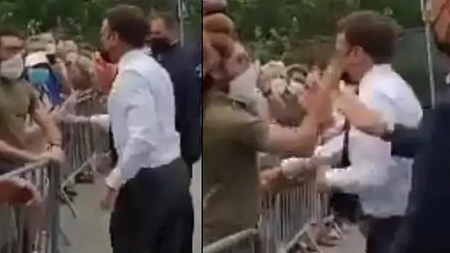 Fransa Cumhurbaşkanı Macron'a tokatlı saldırı

