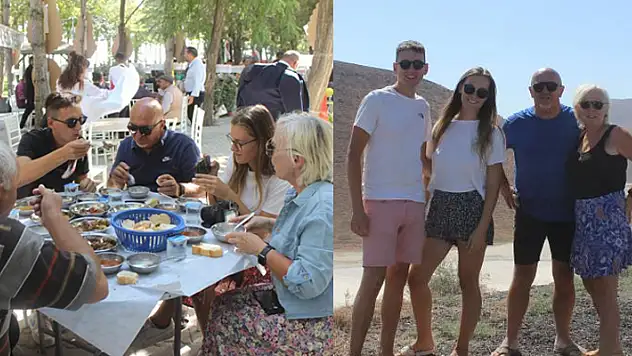 Fransız turistler Meke Gölü'nde kamp yapıp düğüne katıldı
