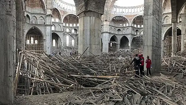 Gaziantep'te cami inşaatındaki göçük