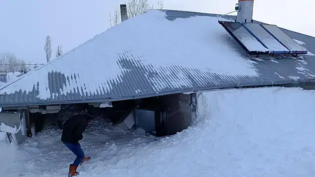 Gece yarısı gelen çığ, duvarları yıkıp evi karla doldurdu
