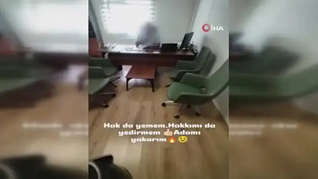 'Gerekçen bu olsun' diyerek kaynar suyu şantiye şefinin üzerine boşalttı, o anları saniye saniye kaydetti