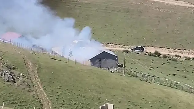 Giresun'da yayla evinde yangın