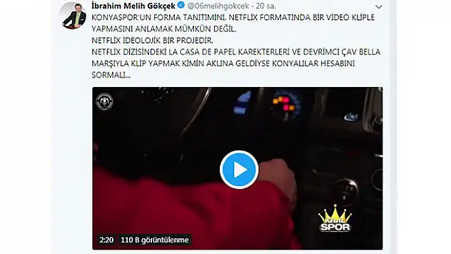Gökçek tweet attı  özel maç iptal oldu