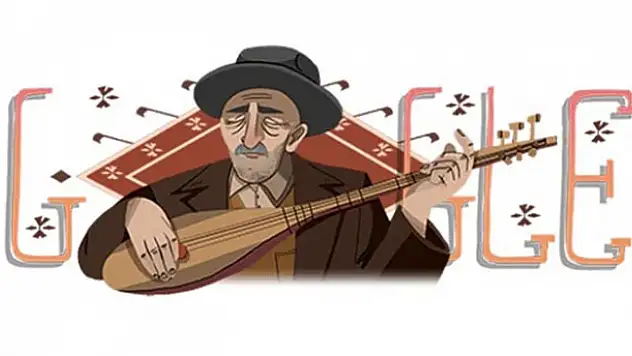 Google Aşık Veysel'e özel doodle yaptı