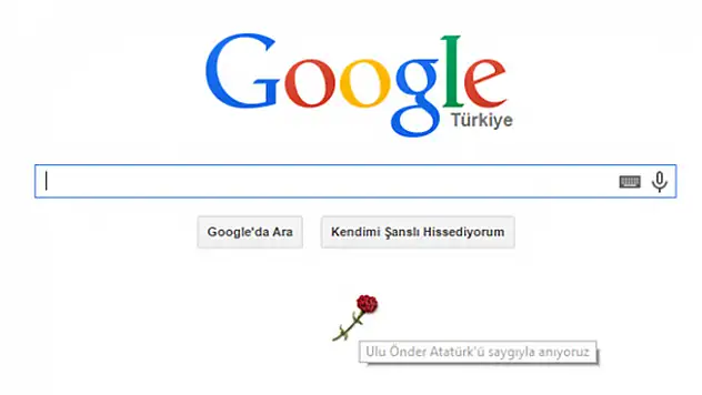 Google'dan Atatürk için 10 Kasım karanfil doodle'ı - Ulu Önder Atatürk'ü saygıyla anıyoruz