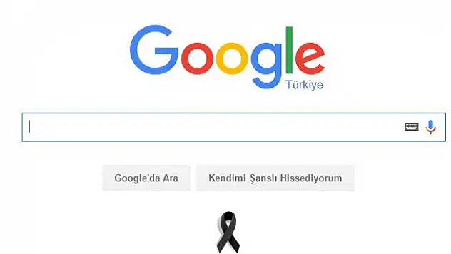 Google'dan siyah kurdele