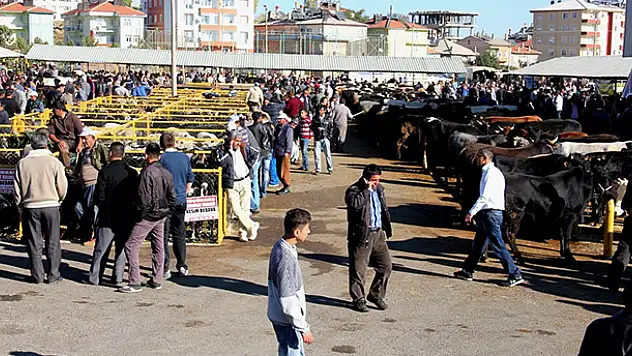 Güray, kurban pazarını ziyaret etti