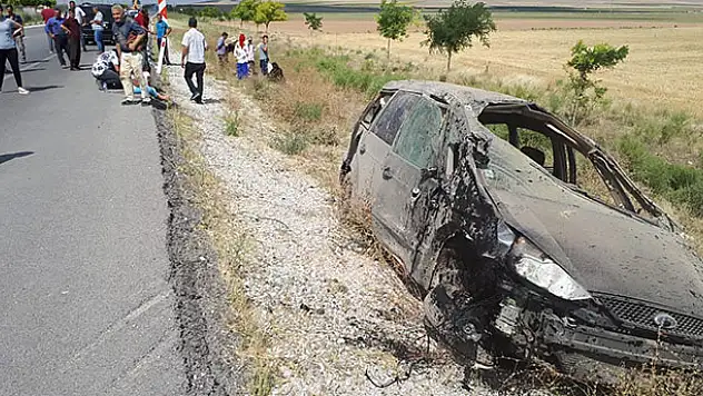 Gurbetçi aile Aksaray - Konya karayolunda kaza yaptı: 6 yaralı