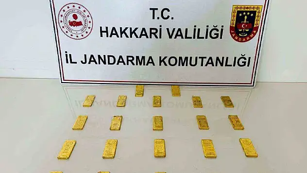 Hakkari'de kaçak 22 kilo külçe altın ele geçirildi
