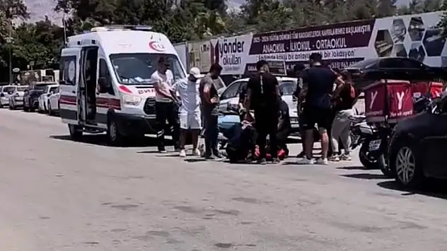 Hatay'da motosikletli kurye kaza yaptı: 1 yaralı