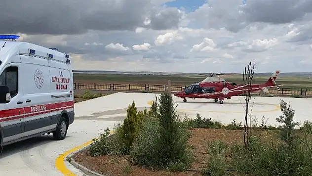 Hava ambulansı, böbrek hastası için havalandı