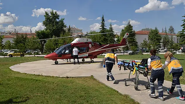 Hava Ambulansı İl Sağlık Müdürlüğü Bahçesine İndi