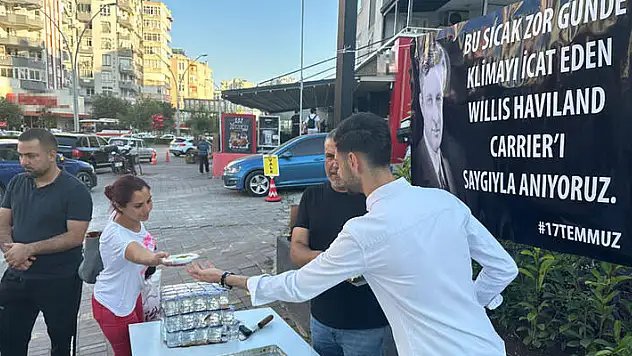 Hava sıcaklığının 40 dereceyi aştığı Adana'da klimanın mucidi anıldı