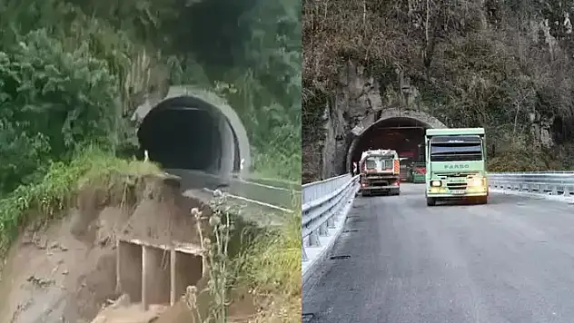 Heyelan nedeniyle 5 aydır kapalı olan Karadeniz- Akdeniz yolu yeniden ulaşıma açıldı
