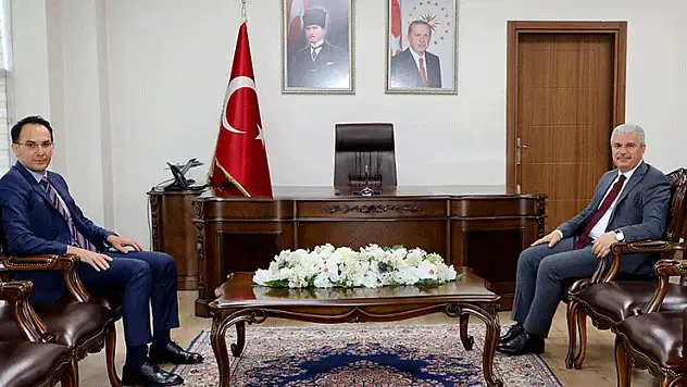 HSK Yaz Kararnamesiyle Konya'ya atanan Başsavcı Cuma Çoban'dan Vali Akın'a ziyaret