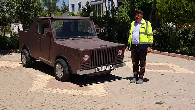 Hurda malzemelerle 50 bin liraya kendi kamyonetini yaptı! 