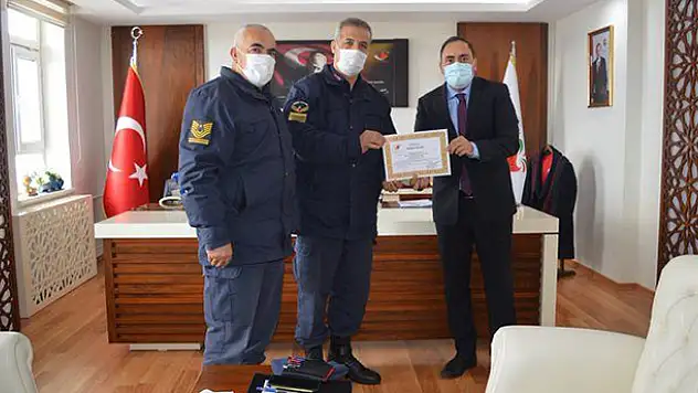 Hüyük'te jandarma personeline başarı belgesi verildi