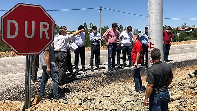 Hüyük'te yapımı devam eden yol projeleri yerinde incelendi