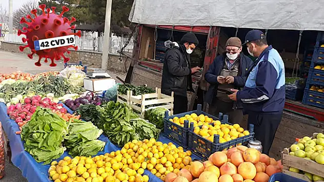 Hüyük'te zabıtadan iş yerlerine koronavirüs denetimi