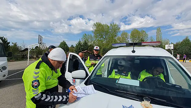 Hüyük'te okul servisleri denetlendi