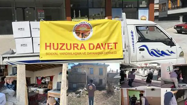 Huzura davet derneği yardımlarına devam ediyor