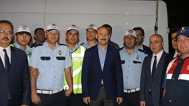 İçişleri Bakanı Soylu, Konya'da trafik denetimine katıldı