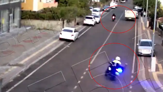 İhtara uymayan motosiklet sürücüsü, takiple yakalandı