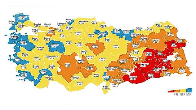 İkinci doz aşıda mavi il sayısı 13'e ulaştı
