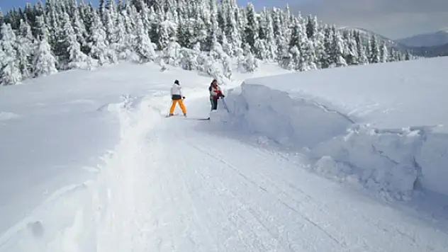 Ilgaz Dağı'nda kar kalınlığı 45 santimetreye ulaştı