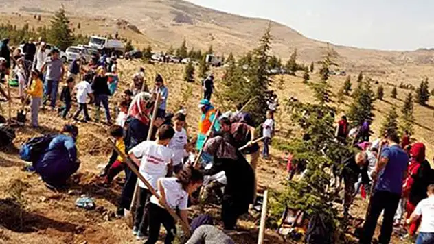 İlkokul öğrencileri 750 fidanı toprakla buluşturdu
