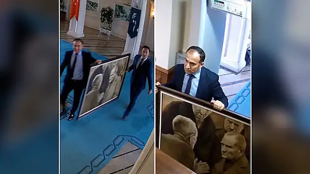 İmamoğlu'nun mazbatası alındıktan sonra indirilmişti! İşte o Atatürk tablosunun akıbeti