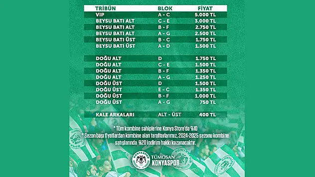 İndirimli kombineler pazartesi satışa çıkıyor