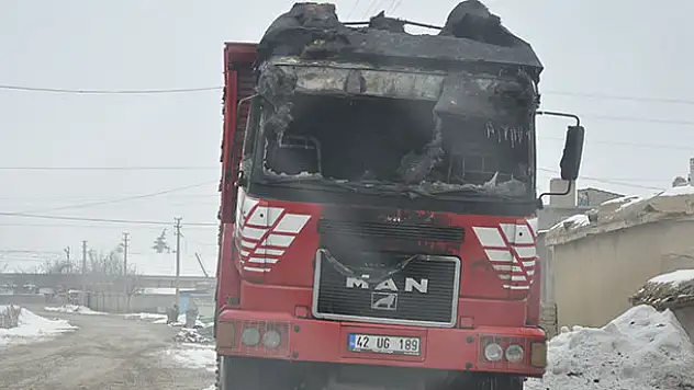 Isıtmak isterken kamyonu yaktı