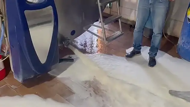 İspanya'da süt alım fiyatına tepki gösteren işletmeler sütlerini dökme eylemi başlattı
