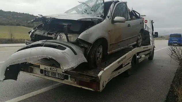Isparta–Konya karayolunda kaza: 1 kişi öldü, 3 kişi yaralandı