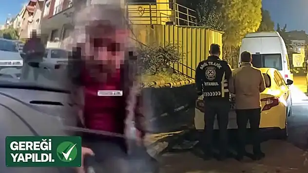 İstanbul'da aracıyla ters yönden geldiği için kendisini uyaran sürücüye saldıran kişi yakalandı