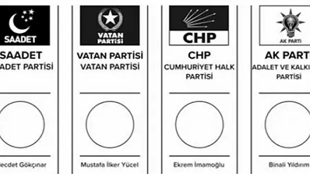 İşte İstanbul seçimlerinde kullanılacak oy pusulası