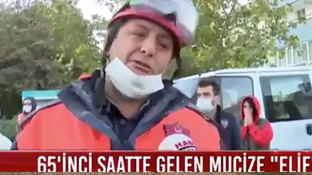 İzmir'de minik Elif'i 65 saat sonra kurtaran itfaiyeci gözyaşlarına boğuldu! Elif bizim mucizemiz