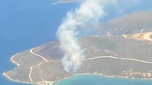 İzmir'in Urla ilçesinde makilik alanda çıkan yangın kontrol altına alındı
