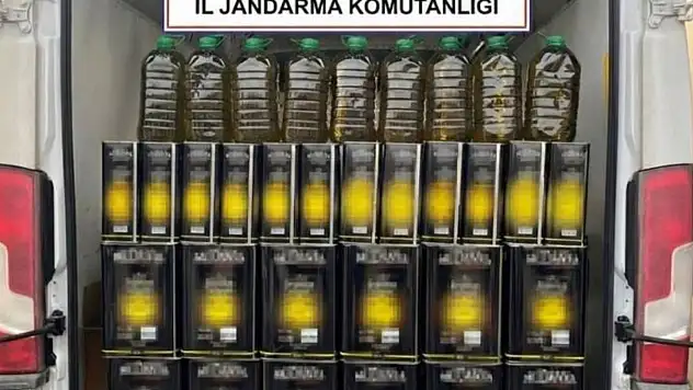 Jandarma 655 litre sahte zeytinyağı ele geçirdi
