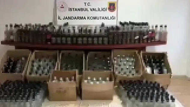 Jandarmadan sahte içki operasyonu: 3 ton 600 litre sahte içki ele geçirildi