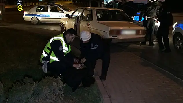Kaçan sürücü uyarı ateşiyle durduruldu