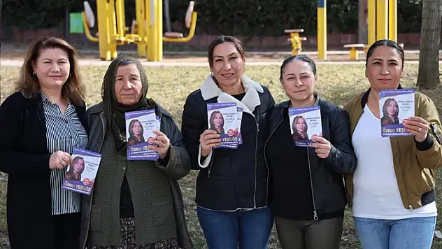 Kadın muhtar adayının azaları da kadın

